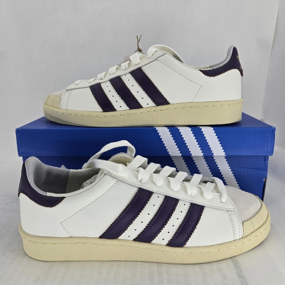 Adidas Jabbar Half Shell OG Off White Violet Mens 8 Womens 9 JQ9595 Sneakers